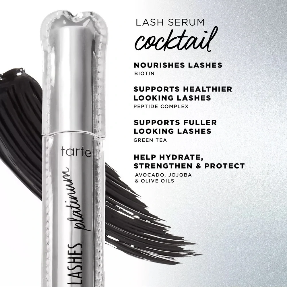 Tarte Lights, Camera, Lashes Platinum Volumizing Mascara Full Size Black NIB - Picture 2 of 6